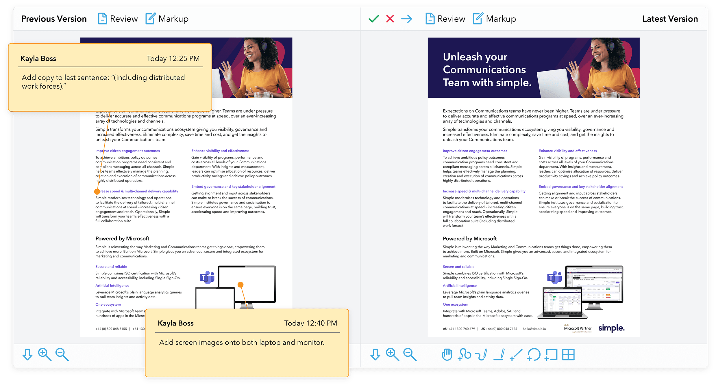 Admation: Compare Revisions