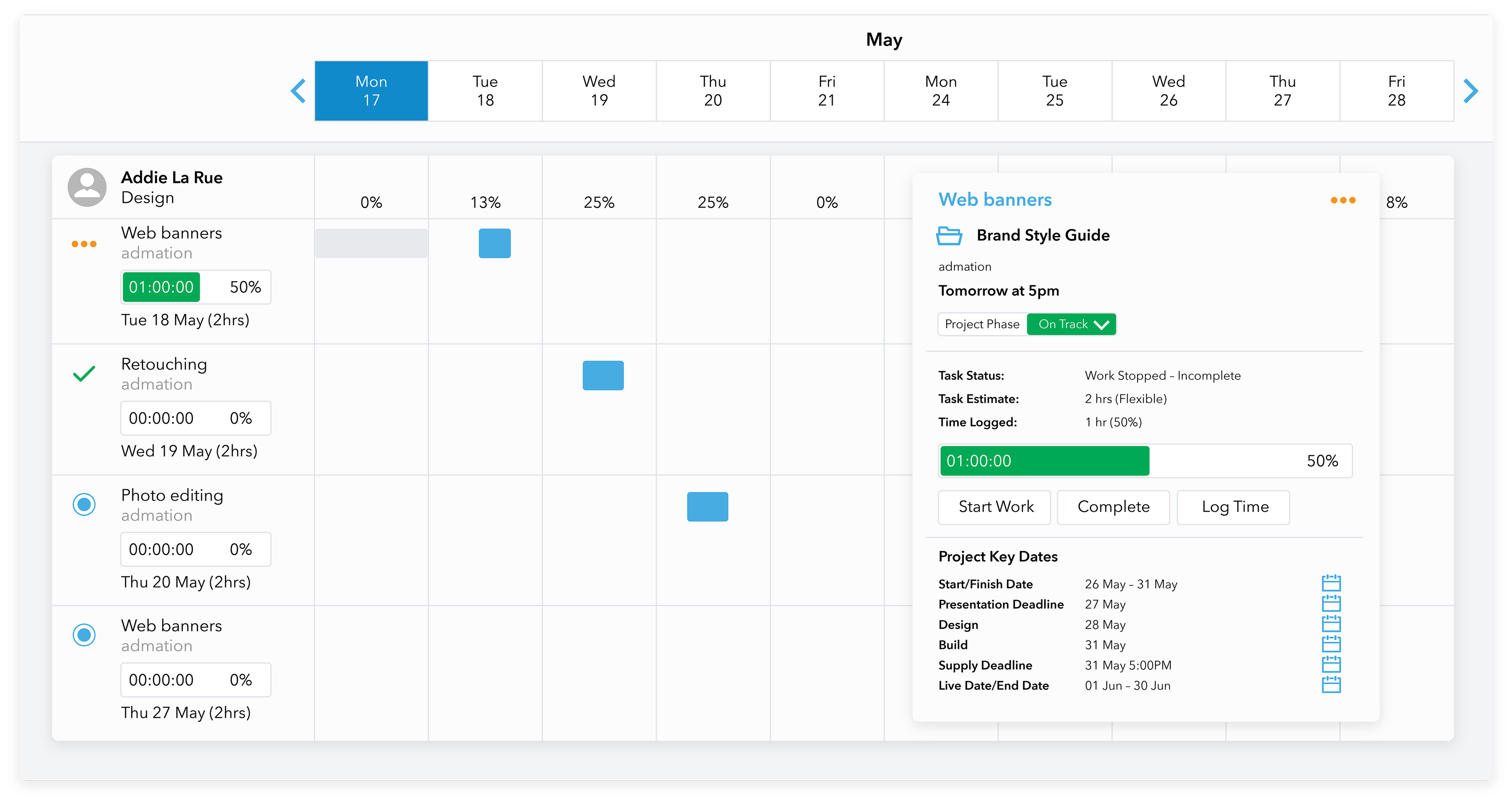 Admation: Track Task Progress