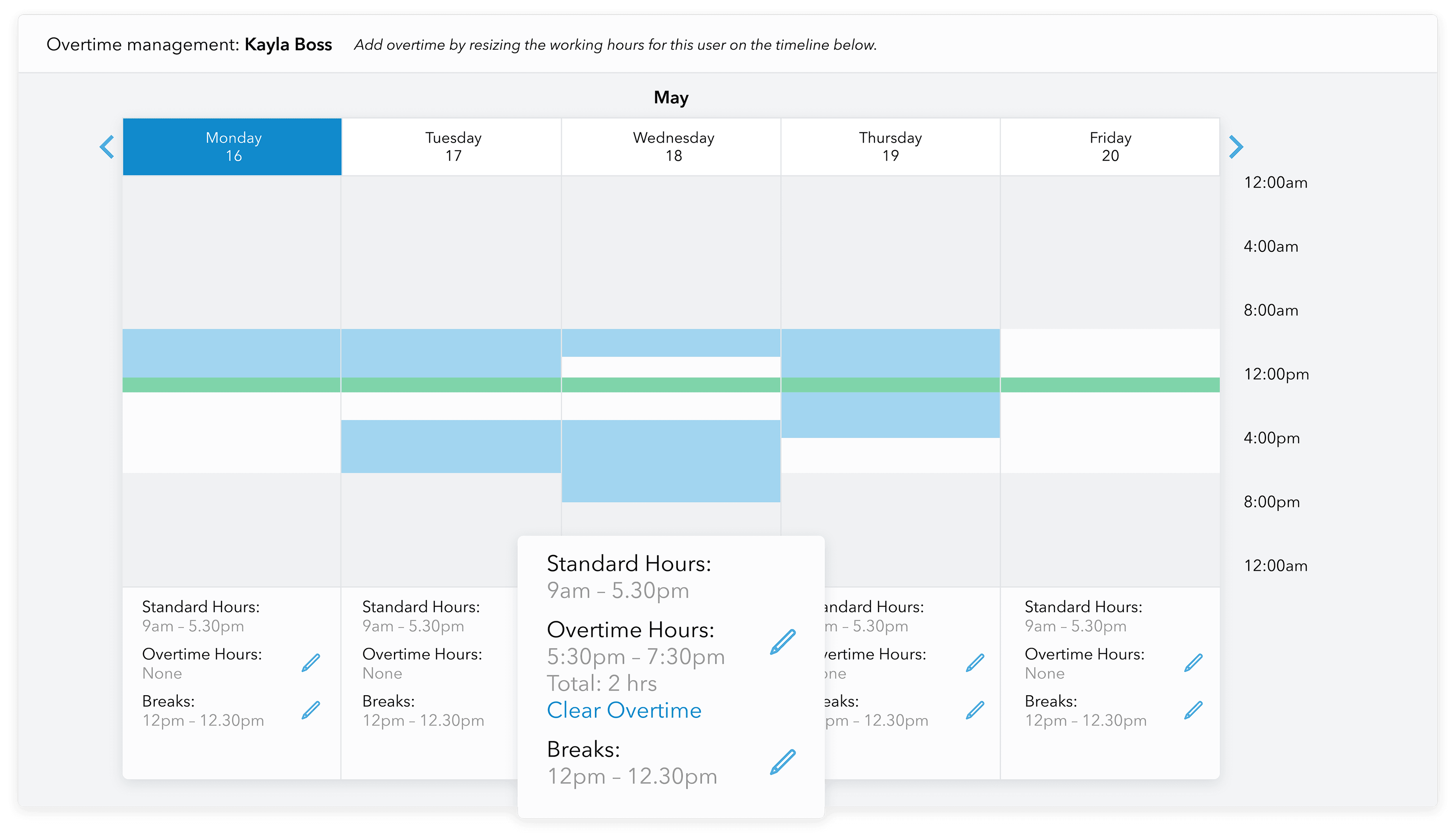 Admation: Manage Capacity