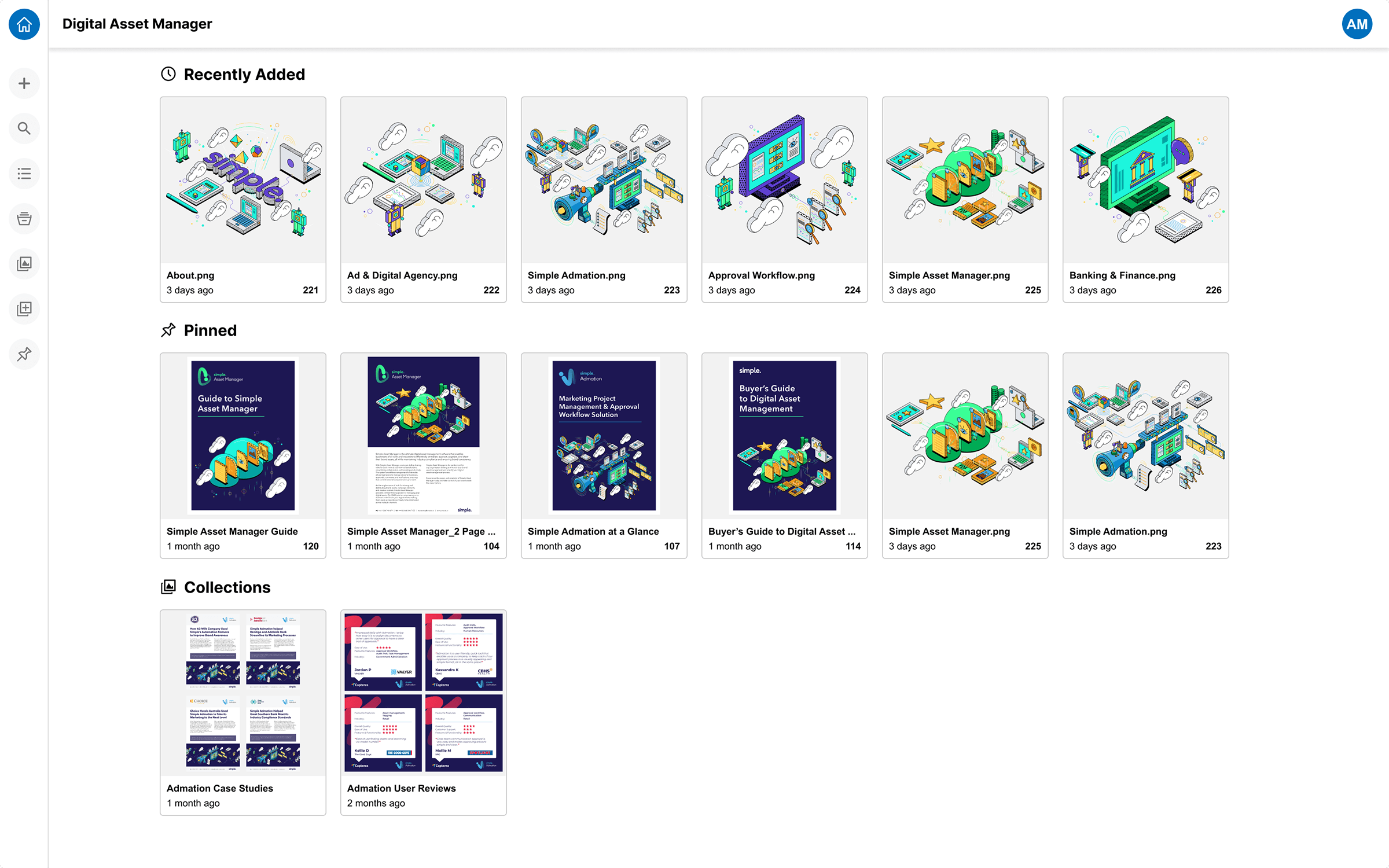 Asset Manager: Homepage