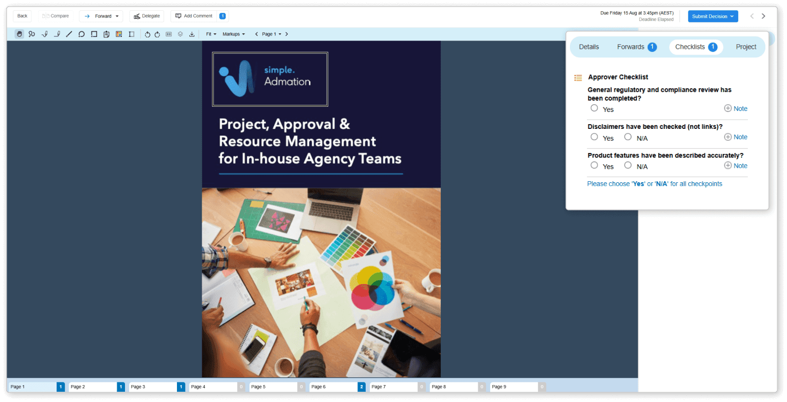 Approval Centre Checklist